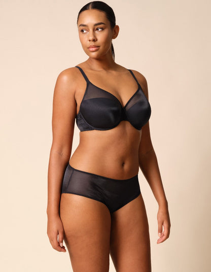 Gossard Glossies Black Sheer Shorts Panty