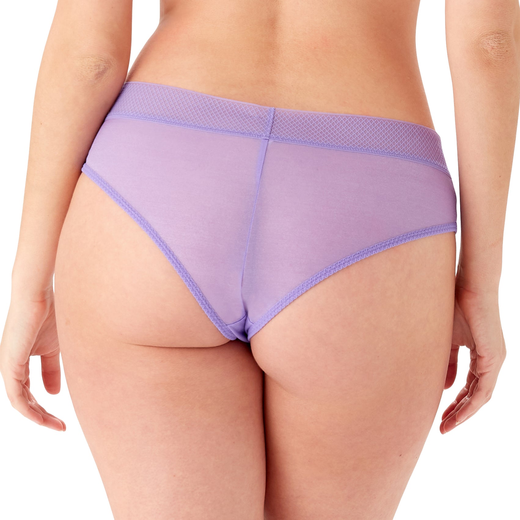 Gossard Glossies Violet Sheer Mesh Cheeky Short Panty-1