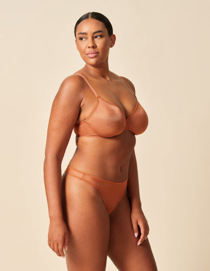 Gossard Glossies Sunkissed Sheer Thong Panties