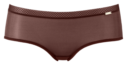 Gossard Glossies Rich Brown Sheer See Through Shorts Panty