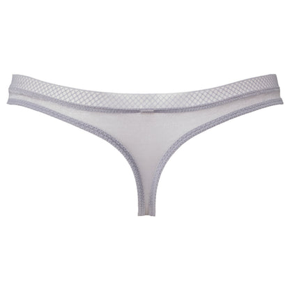 Gossard Glossies Silver Sheer See Through Thong Panty