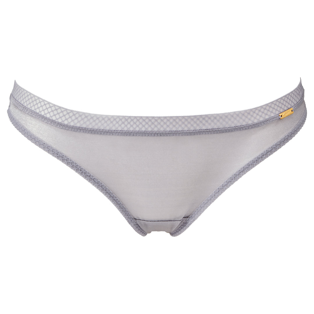 Gossard Glossies Silver Sheer See Through Thong Panty