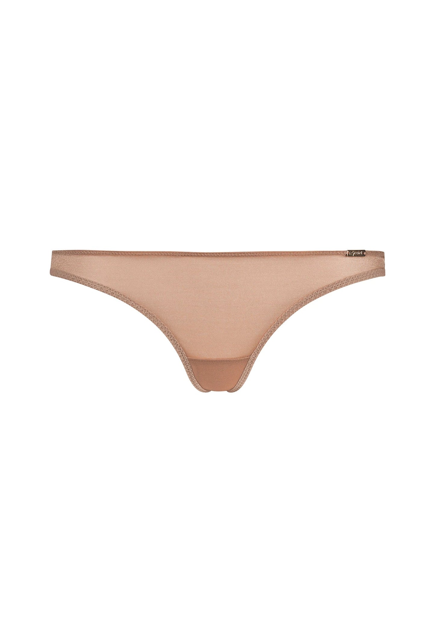 Gossard Glossies Nude Sheer See Through Thong Panty