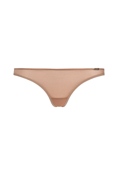 Gossard Glossies Nude Sheer See Through Thong Panty