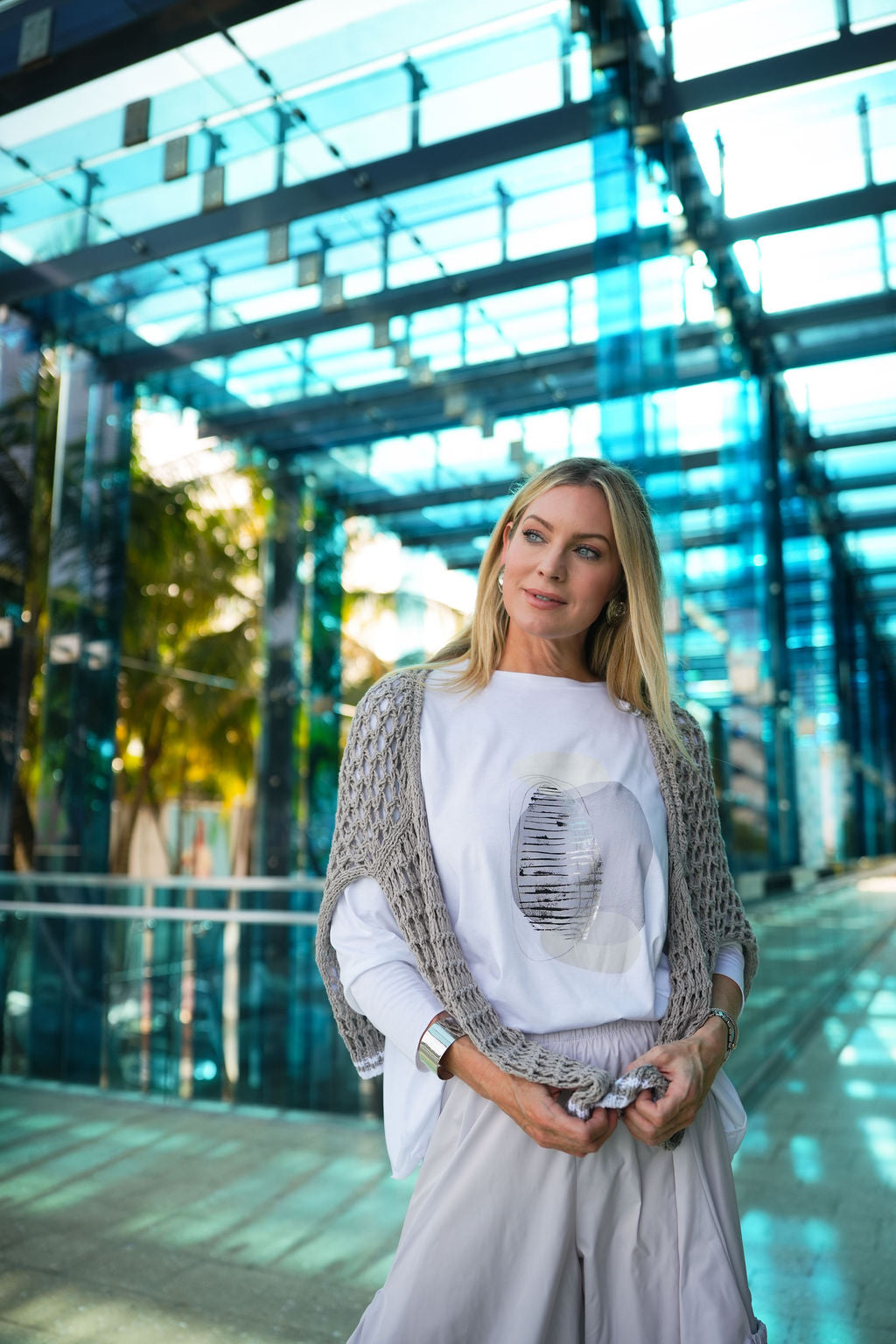 Pima Cotton "Tranquility" Luxury Boxy Tee - As Shown