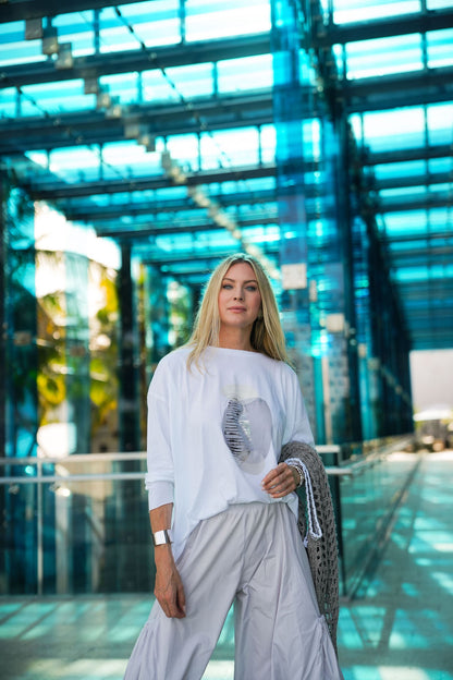 Pima Cotton "Tranquility" Luxury Boxy Tee - As Shown