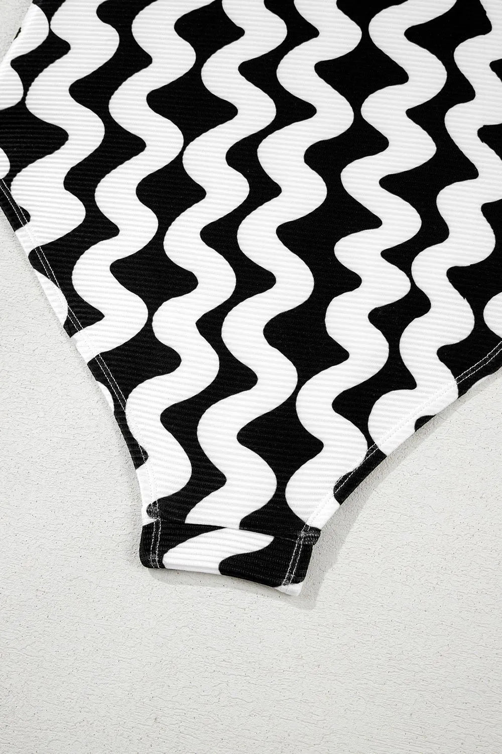 Tied Front Contrast Striped One-Piece Swimsuit by Trendsi