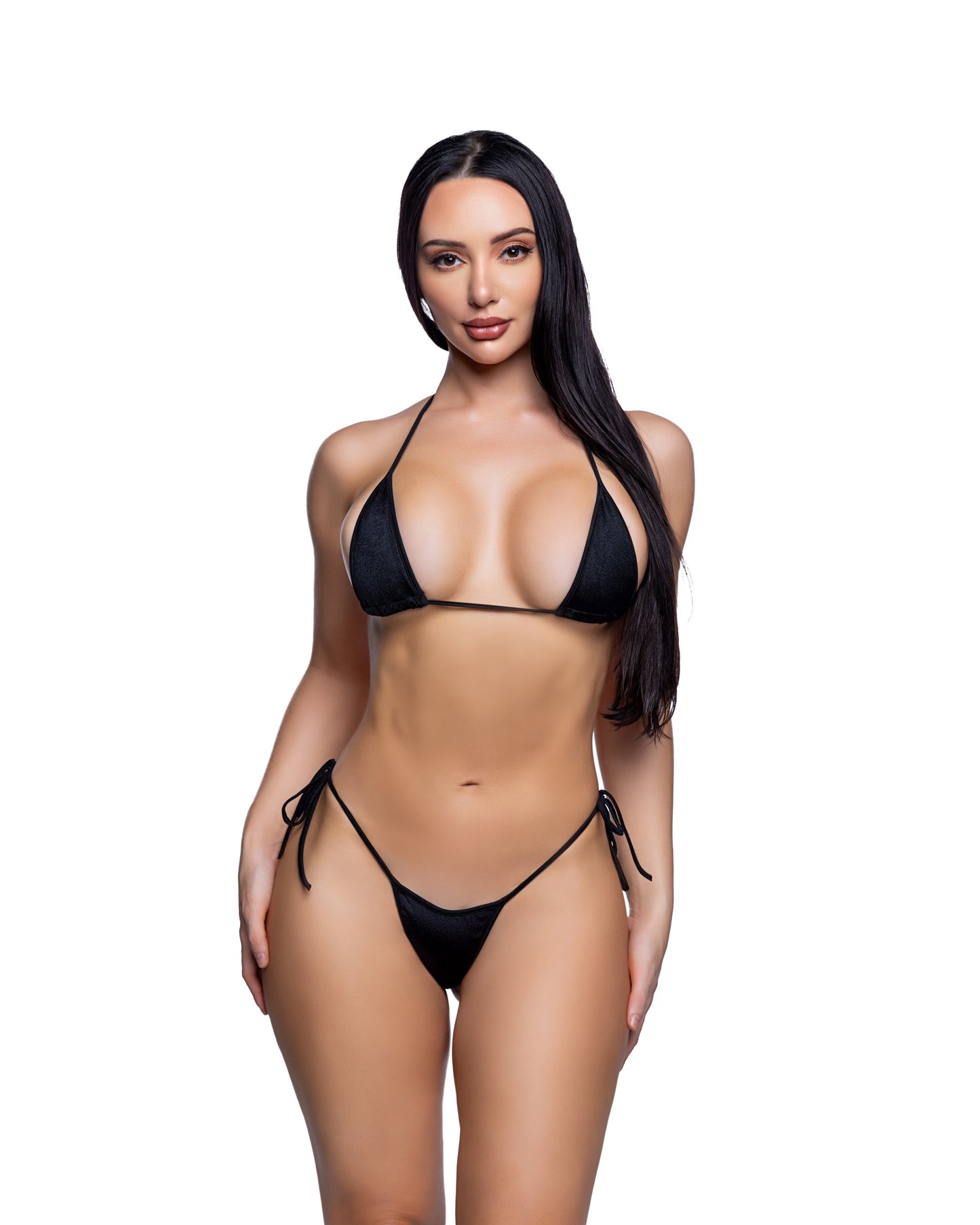 2PC Tie-Side Bikini Set Sexy String Rave Swimwear