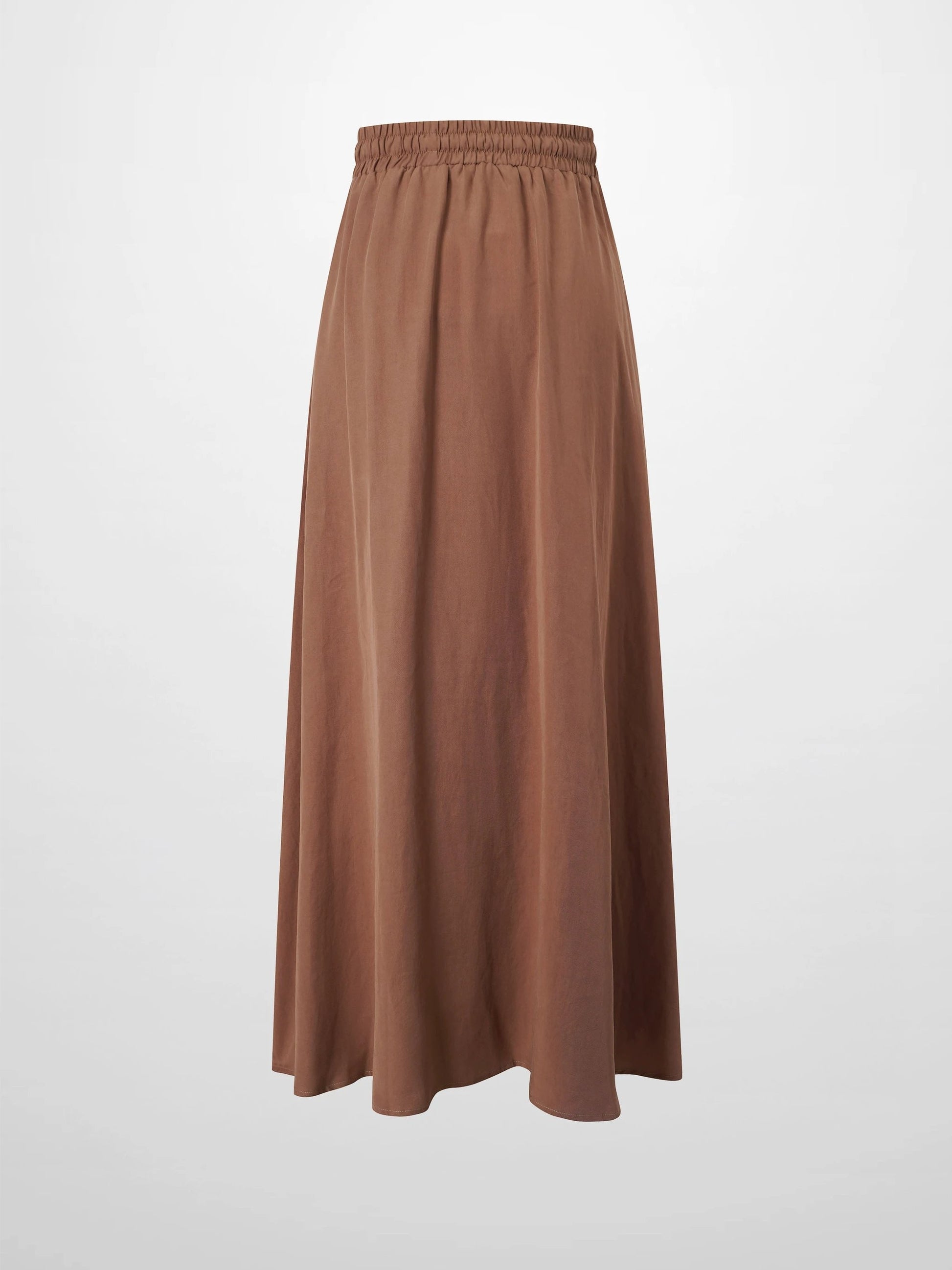 Drawstring Circle Skirt-Brown by MELI