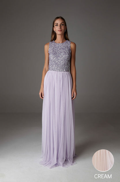 INES MAXI SKIRT CREAM