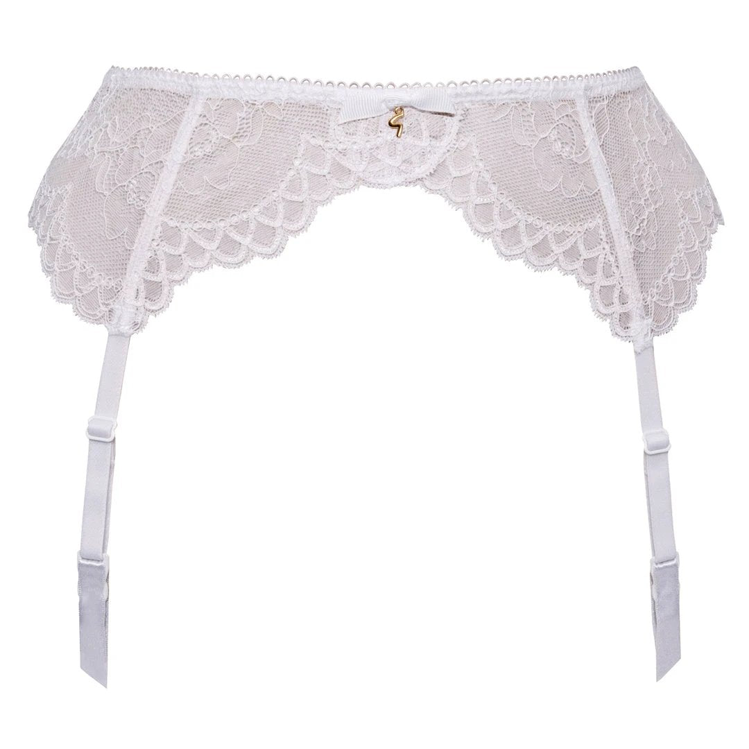 Sheer Lace Garter Belt Gossard Superboost Lace White by Gossard Lingerie