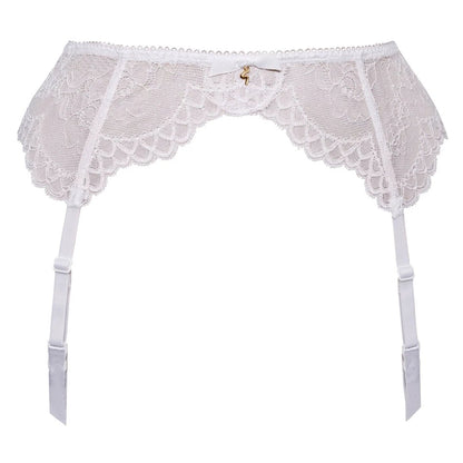 Sheer Lace Garter Belt Gossard Superboost Lace White by Gossard Lingerie