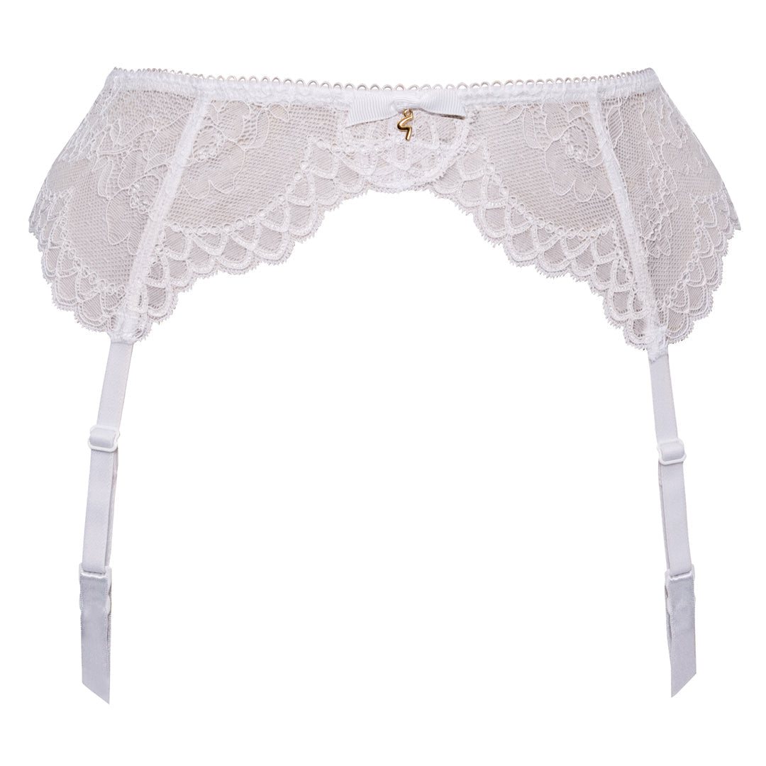 Gossard Superboost Lace White Sheer Garter Belt
