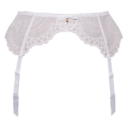 Gossard Superboost Lace White Sheer Garter Belt