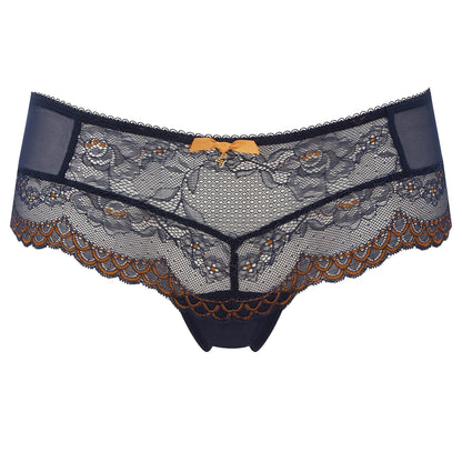 Gossard Superboost Lace Midnight Blue Sheer Shorts Panty-2