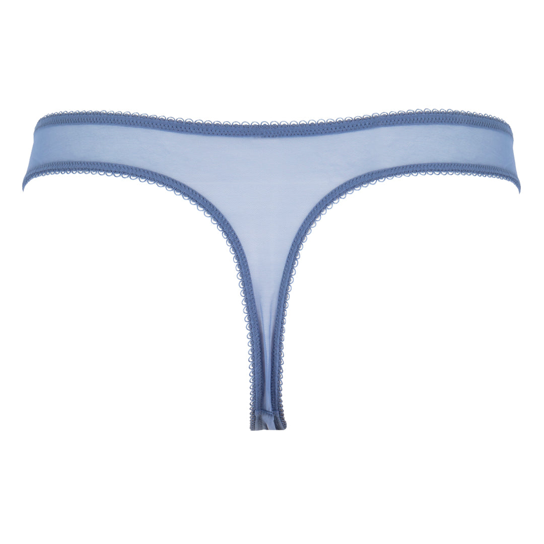 Gossard Superboost Lace Moonlight Blue Sheer Thong Panty