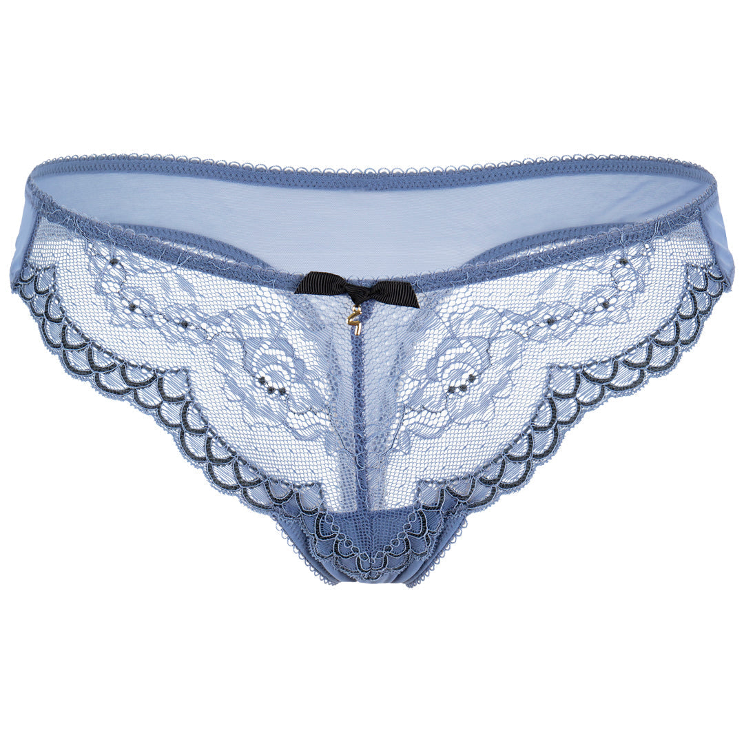 Gossard Superboost Lace Moonlight Blue Sheer Thong Panty