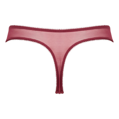 Gossard Superboost Lace Raspberry Sorbet Sheer Thong Panty