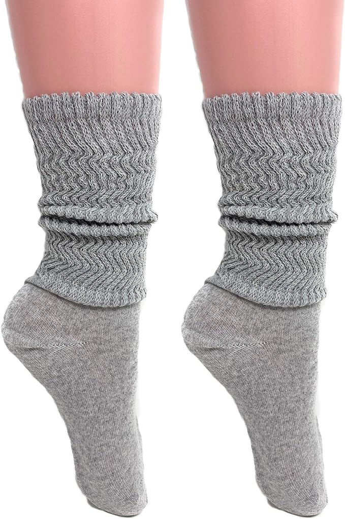 Women's Cotton Lightweight Slouch Socks – Extra Thin, 2 Pairs, Size 9-11 | Soft & Breathable-2