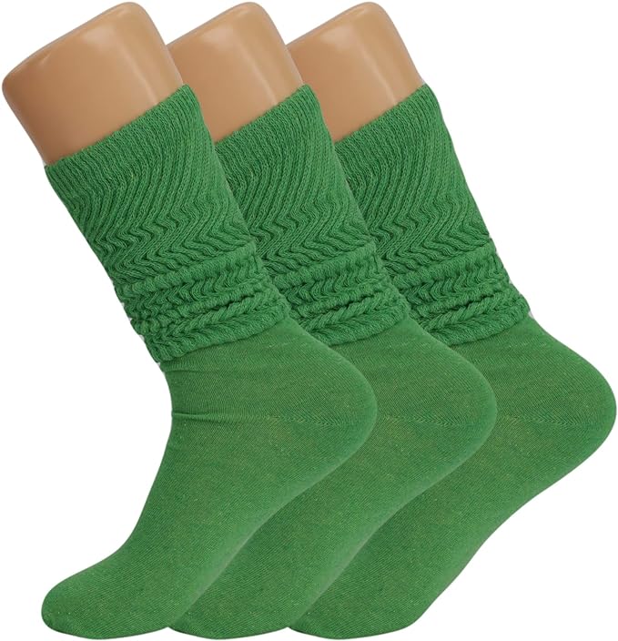 Women's Slouch Knee High Socks – 3 Pairs, Size 9 - 11 | Soft, Breathable & Versatile - Ansley Effect
