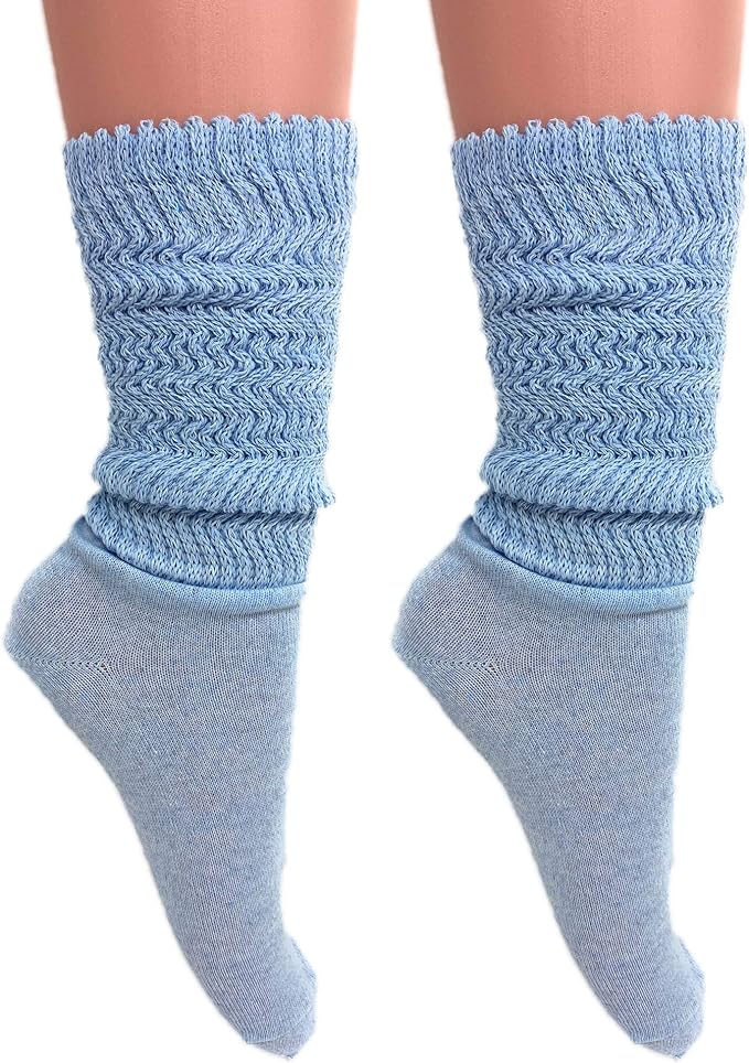 Women's Cotton Lightweight Slouch Socks – Extra Thin, 2 Pairs, Size 9-11 | Soft & Breathable-4