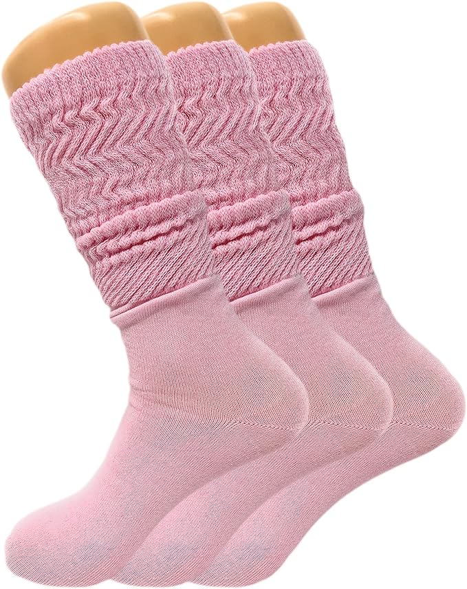Women's Slouch Knee High Socks – 3 Pairs, Size 9 - 11 | Soft, Breathable & Versatile - Ansley Effect