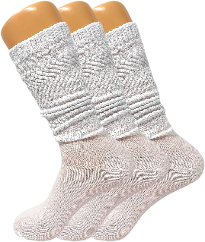 Women's Slouch Knee High Socks – 3 Pairs, Size 9 - 11 | Soft, Breathable & Versatile - Ansley Effect
