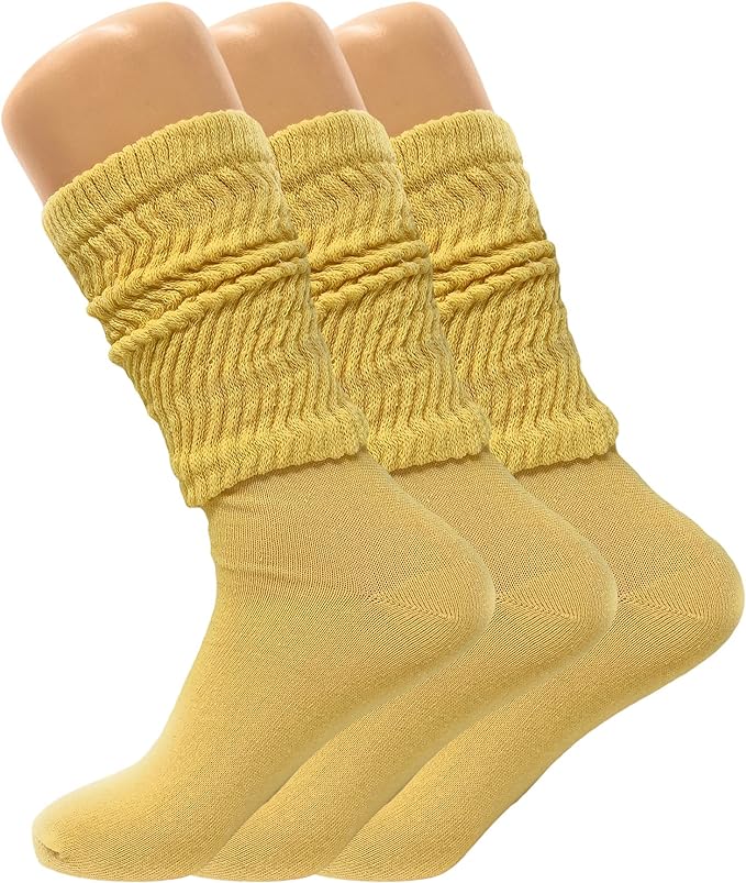 Women's Slouch Knee High Socks – 3 Pairs, Size 9 - 11 | Soft, Breathable & Versatile - Ansley Effect