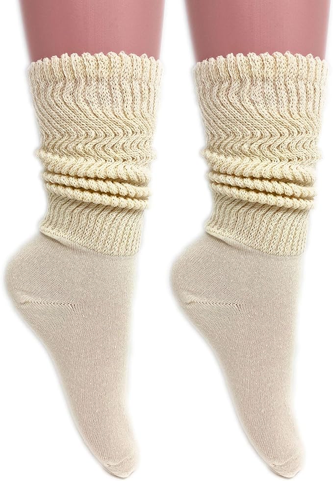 Women's Cotton Lightweight Slouch Socks – Extra Thin, 2 Pairs, Size 9-11 | Soft & Breathable-0