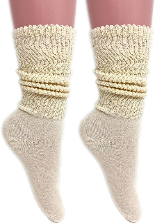 Women's Cotton Lightweight Slouch Socks – Extra Thin, 2 Pairs, Size 9-11 | Soft & Breathable-0