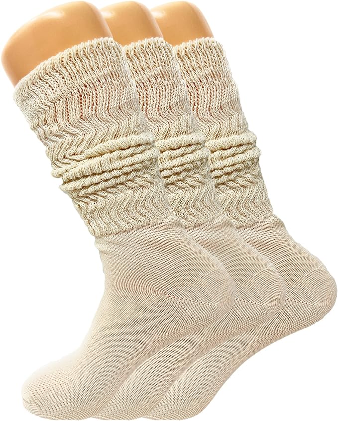 Women's Slouch Knee High Socks – 3 Pairs, Size 9 - 11 | Soft, Breathable & Versatile - Ansley Effect