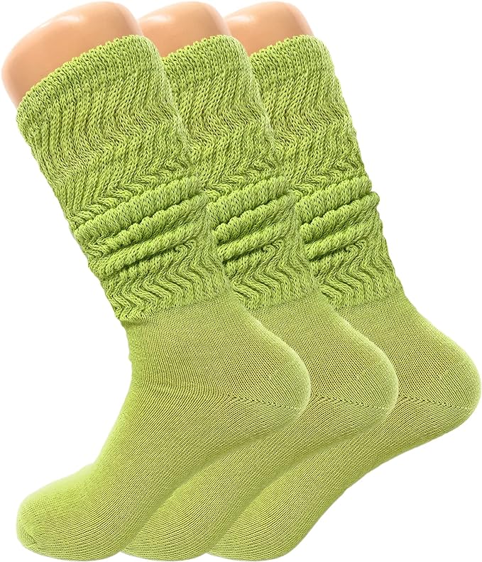 Women's Slouch Knee High Socks – 3 Pairs, Size 9 - 11 | Soft, Breathable & Versatile - Ansley Effect