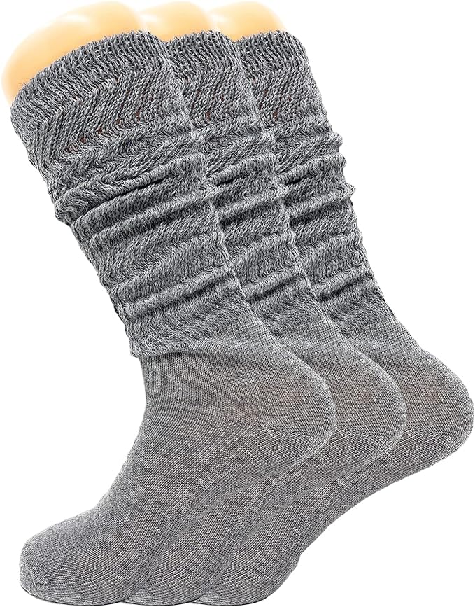 Women's Slouch Knee High Socks – 3 Pairs, Size 9 - 11 | Soft, Breathable & Versatile - Ansley Effect