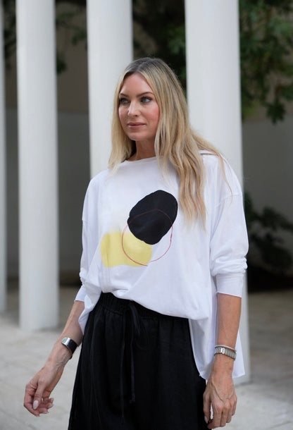 Pima Cotton "Solar" Luxury Boxy Tee - As Shown
