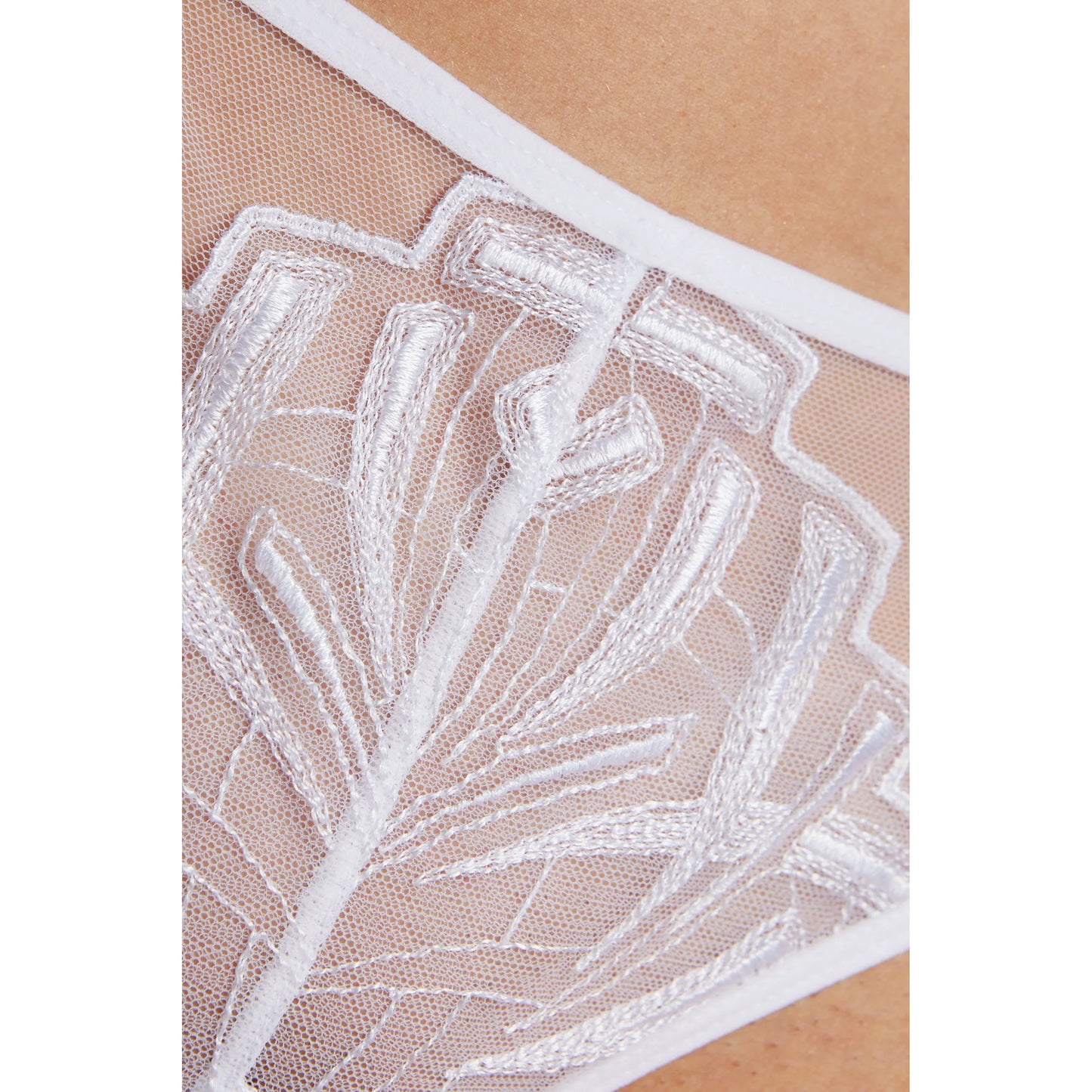 Gorteks Angel Sheer Mesh Embroidery Bikini Panty