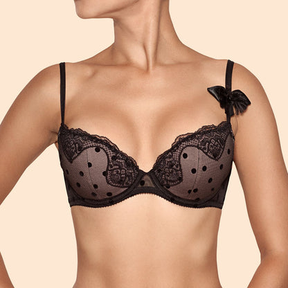 Ajour Capriccio Sheer Polka Dot Demi Bra