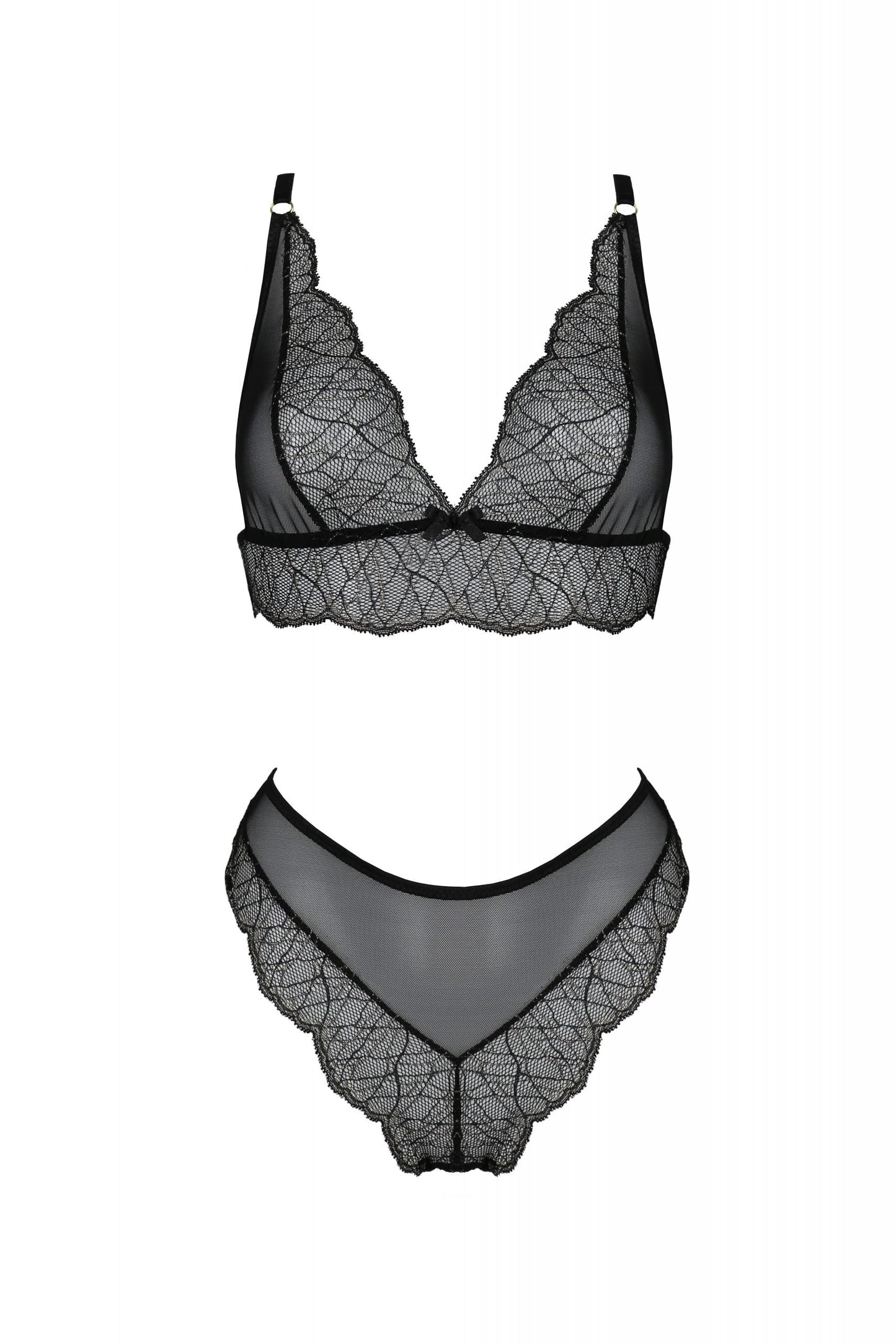 Soft Sheer Lace Top & Bikini Set Passion Amberly-2
