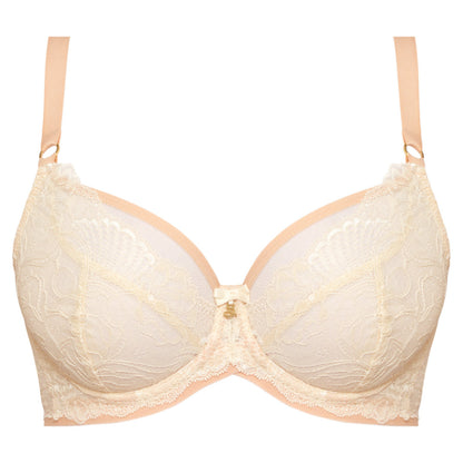 Samanta Anabelle Biscuit Sheer Mesh Full Figure Bra