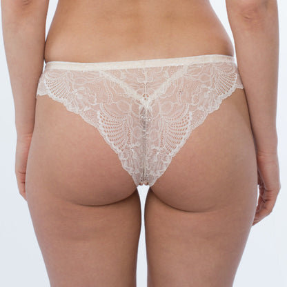 Samanta Anabelle Biscuit Sheer Mesh Tulle Embroidered Tanga Panty-1
