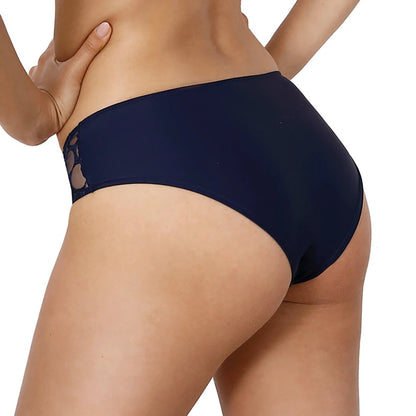 Semi-Sheer Bikini Panty Coco Navy Blue by Wiesmann Lingerie
