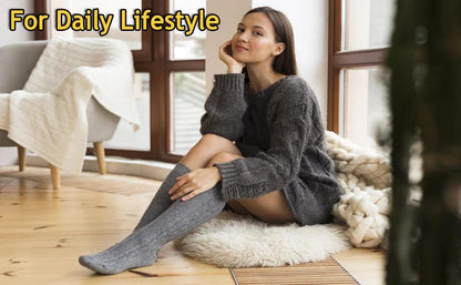 3 Pairs Women's Bamboo Knee High Seamless Dress Socks – Soft & Moisture-Wicking by AWS/American Made