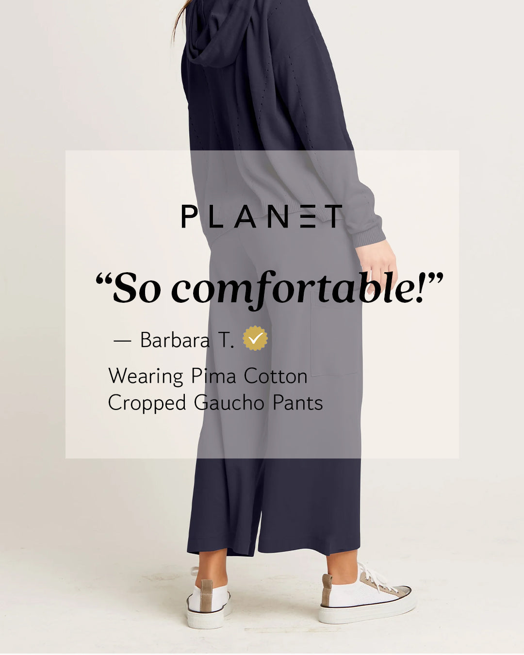 Pima Cotton Cropped Gaucho Pants - Walnut