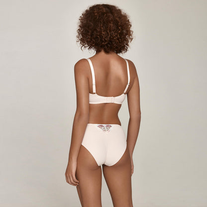 Semi Sheer Lace Maxi Brief Panty Bisquit