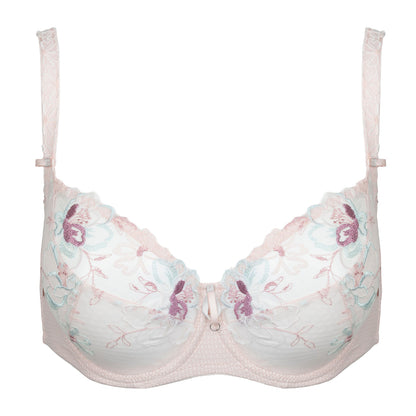 Soft Embroidered Three-Part Cup Bra Bisquit