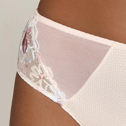 Semi Sheer Lace Maxi Brief Panty Bisquit