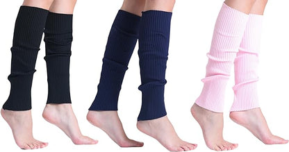 Leg Warmers for Women 3 Pairs Soft Slouchy Retro Knee-High or Scrunched Down Warm and Breathable-5