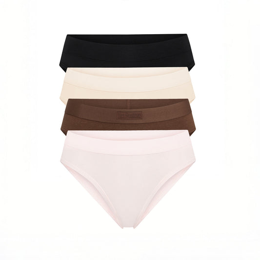 Mix Mid Rise Briefs 4-Pack - Breathable Antibacterial Hemp and Organic Cotton for All-Day Comfort