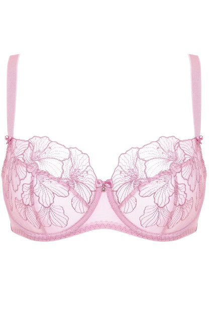 Sheer Mesh Floral Embroidered Bra Gorteks Bloom-4
