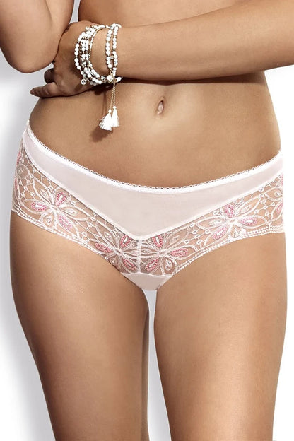 Semi Sheer Floral Boyshorts Panty Sawren Candy
