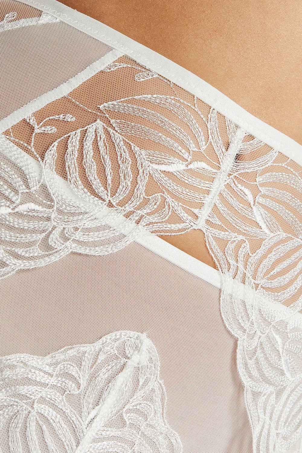 Gorteks Cherie Sheer High Waist Floral Garter Belt